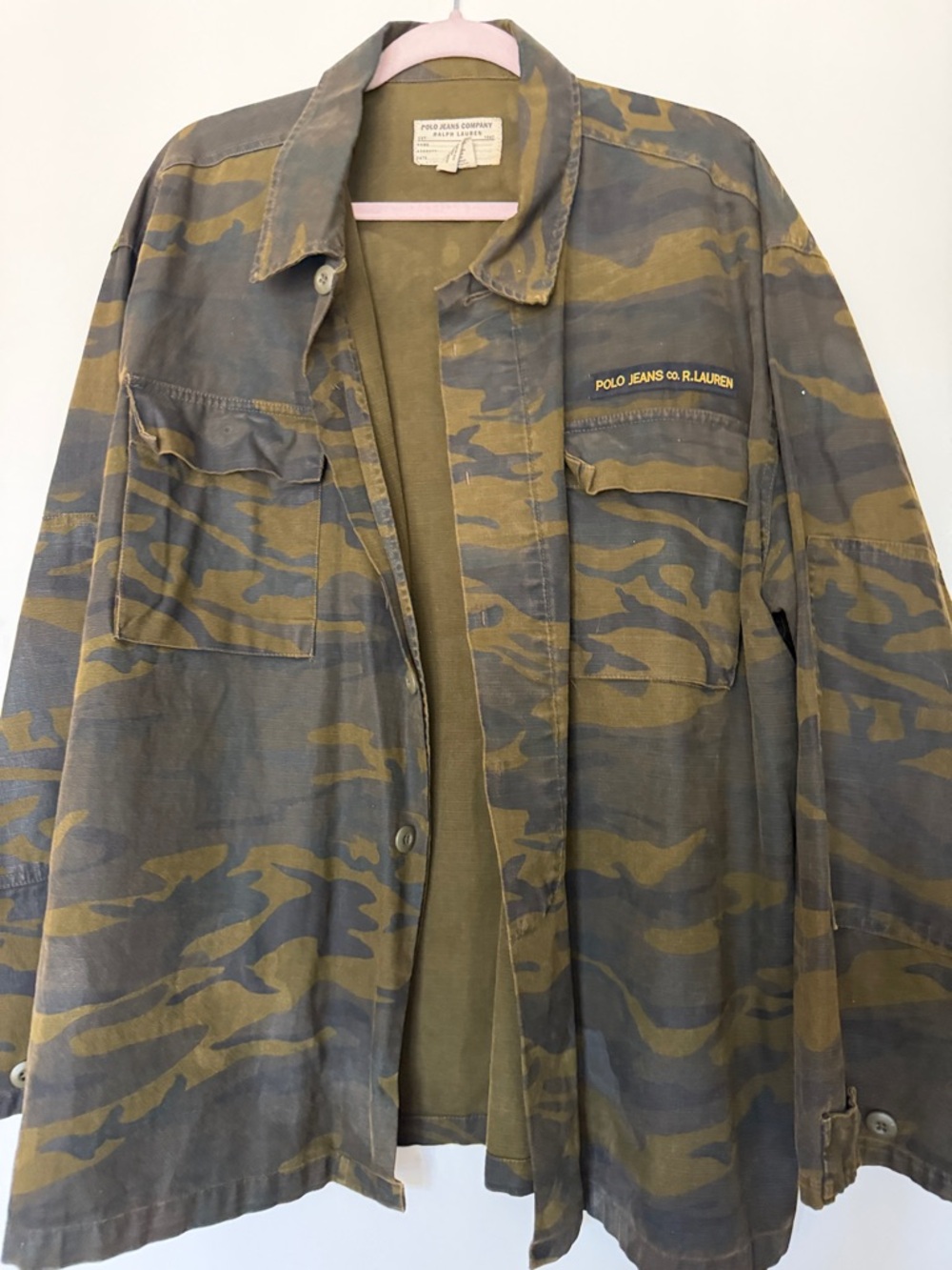 Ralph Lauren Olive and Khaki Camouflage Field Jacket